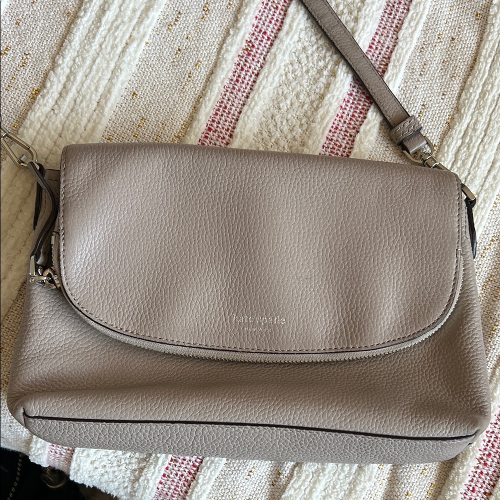 Kate Spade Beige Leather Crossbody Bag